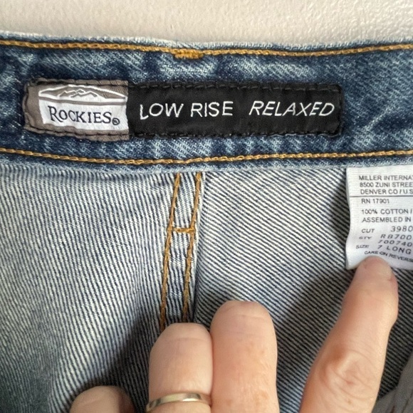 Rockies Vintage 80's lo- Rise relaxedCowboy Jeans size 7 long - Picture 9 of 15